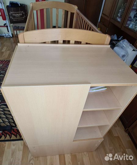 Детская кроватка трансформер с маятником