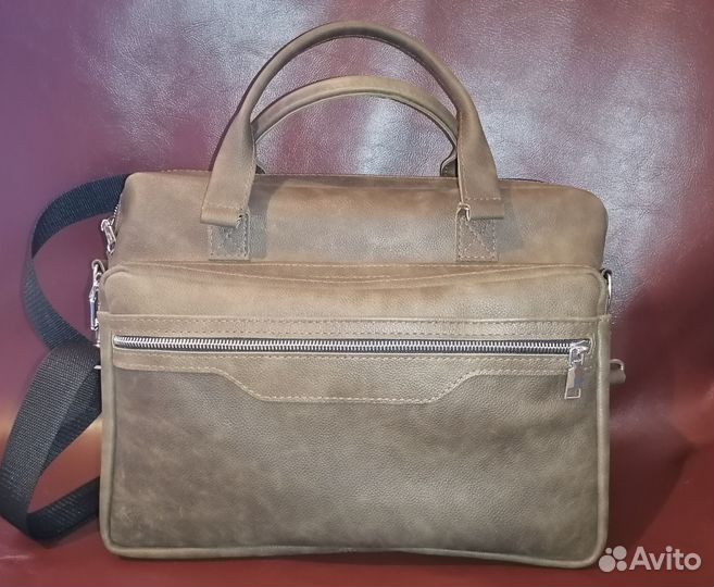 Мужской кожаный портфель из натуральной кожи