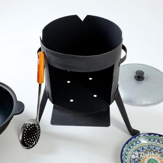 Набор для плова 4 предмета: казан 6л, печь под каз