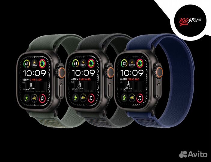 Apple Watch Ultra 2 2024 Black Trail Loop Black M