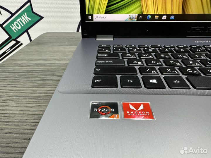 Тонкий безрамочный Аsus Ryzen3 8Gb DDR4 SSD+1000