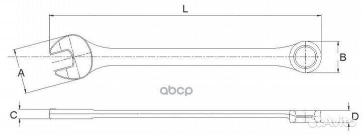 Ключ комбинированный 27мм awt-ers27 Licota