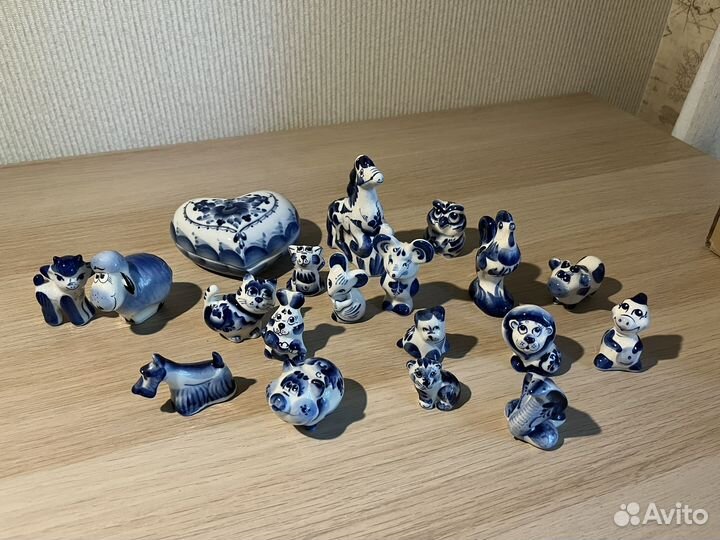 Гжель фигурки животных