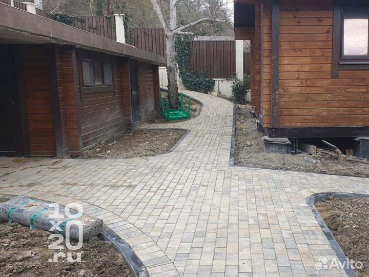 Тротуарная плитка, бордюры