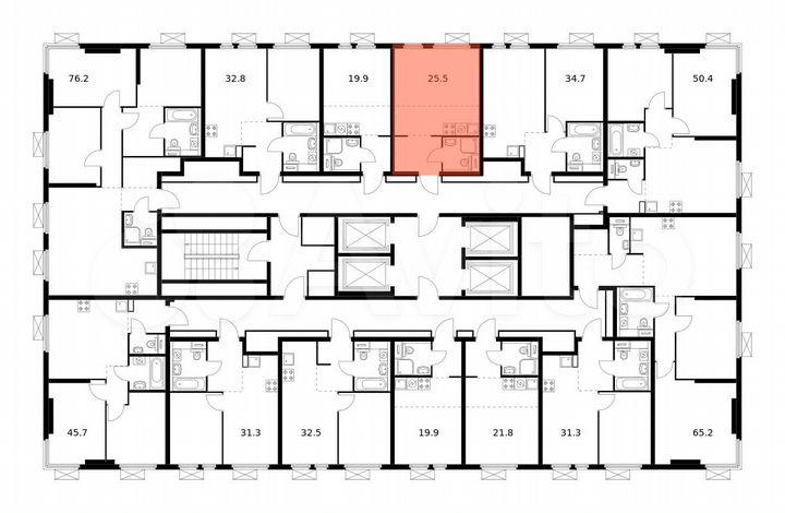 Квартира-студия, 25,5 м², 2/33 эт.