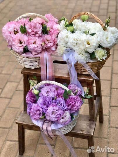 Букеты эустома французская роза