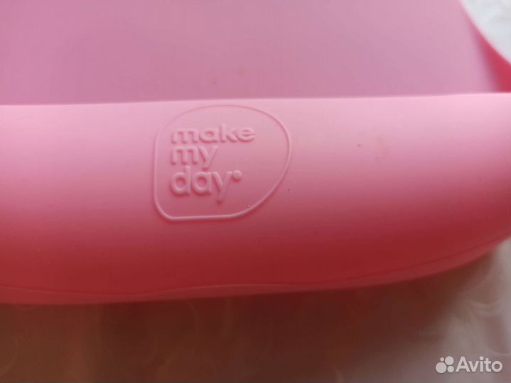Нагрудник для кормления силиконовый Make my day