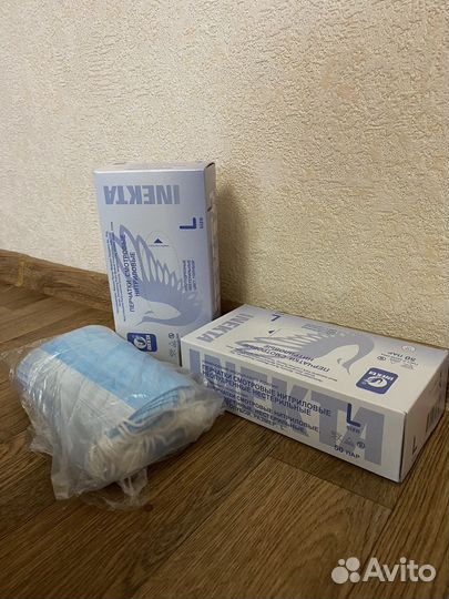 Перчатки нитриловые L