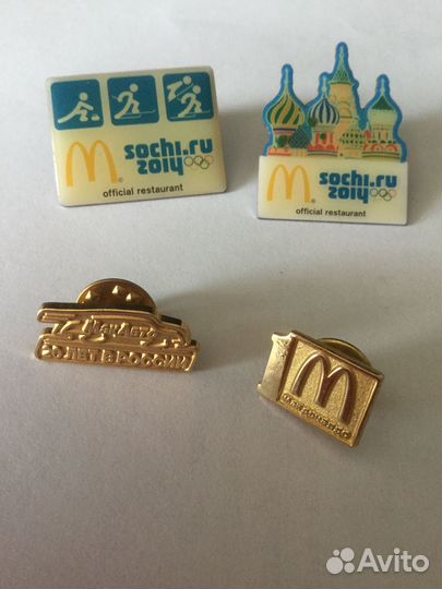 Значки Макдоналдс 4 шт