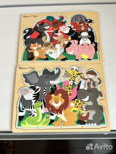 Melissa Doug, Блоки Дьеныша, пазлы, шнуровки