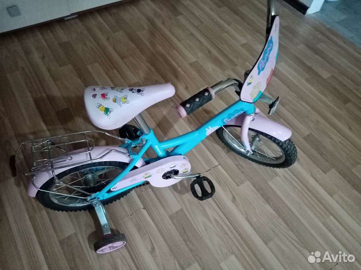 Детский велосипед для девочки со съёмным колесами