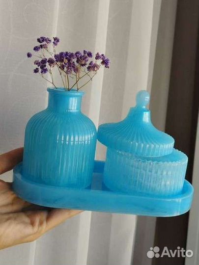 Ваза, шкатулка и подставка из эпоксидной смолы