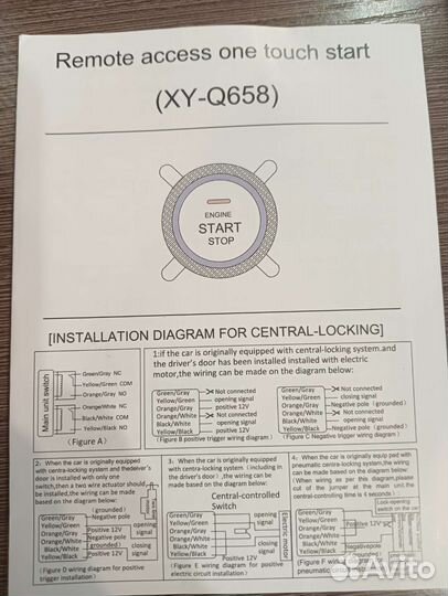 Кнопка старт стоп/ сигнализация