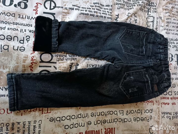 Джинсы для девочки утеплённые