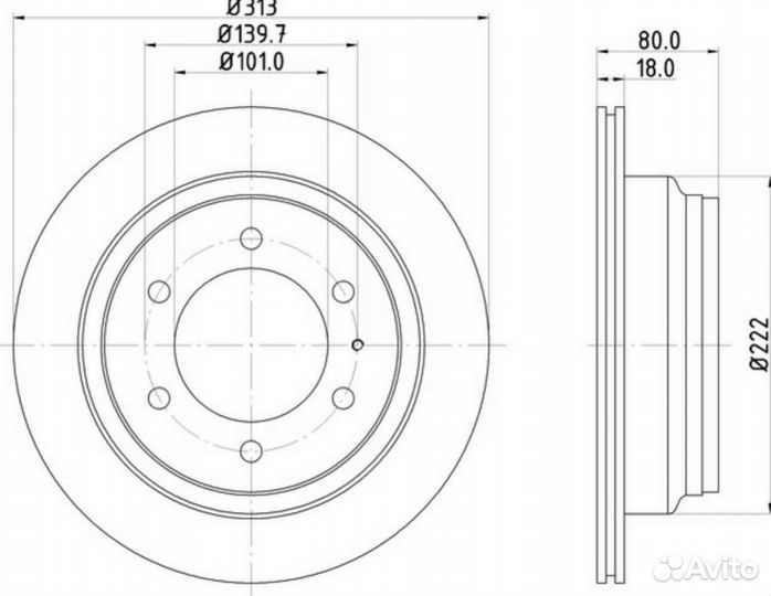 Тормозной диск задний Great Wall Safe