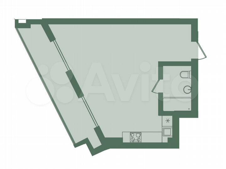 2-к. апартаменты, 44,9 м², 5/8 эт.