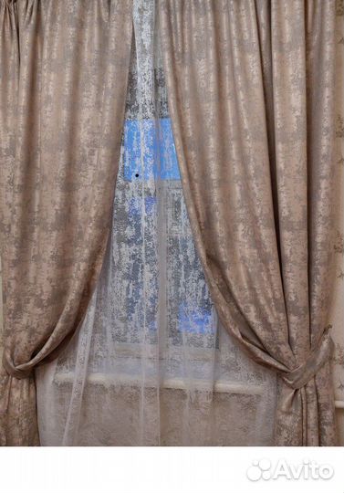 Шторы новые мраморная текстура