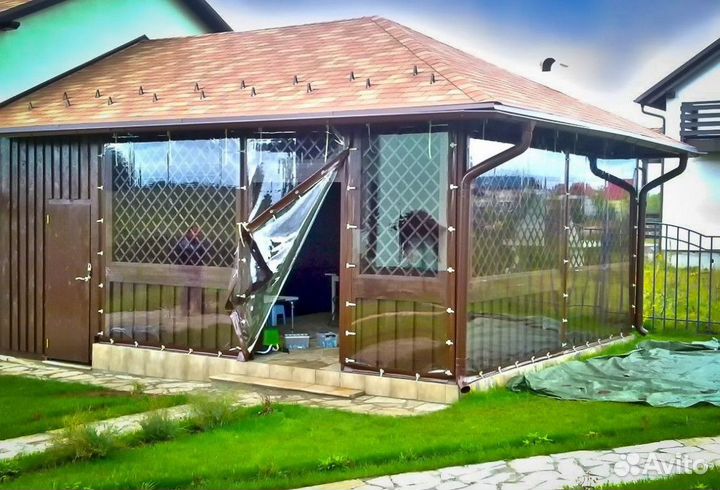 Мягкие пвх окна на беседку