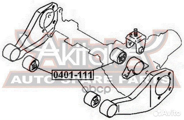 Сайлентблок подушки дифференциала 0401111 asva