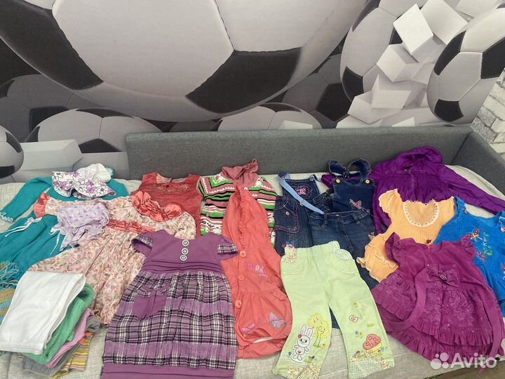 Одежда на девочку 1-3 года пакетом