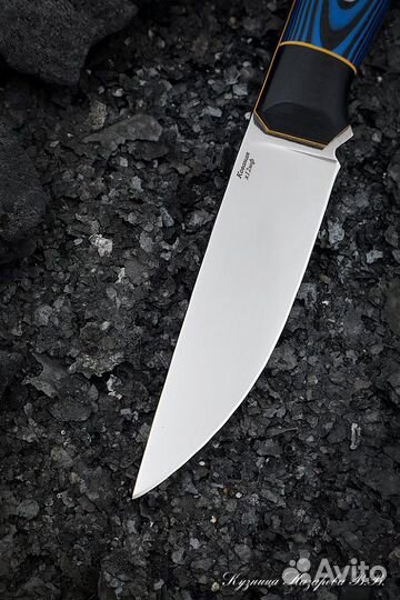 Нож №15 Х12мф цм микарта синяя + черная