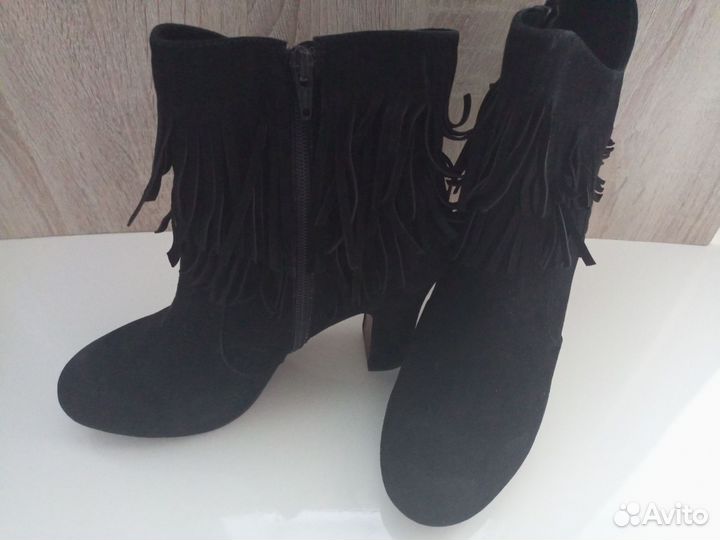 Ботильоны женские 38 размер натуральная замша