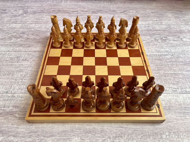 Шахматы СССР Рыцари Ручная работа Дерево
