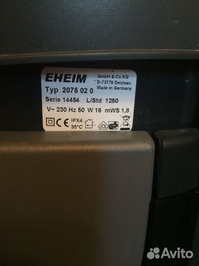 Фильтр внешний eheim 2075, professional 3,1250 л/ч