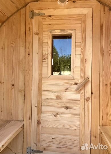 Прицеп легковой с баней бочкой