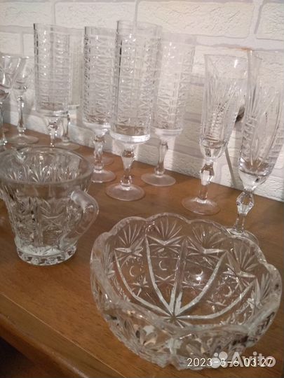 Хрустальная посуда, ваза, пепельница