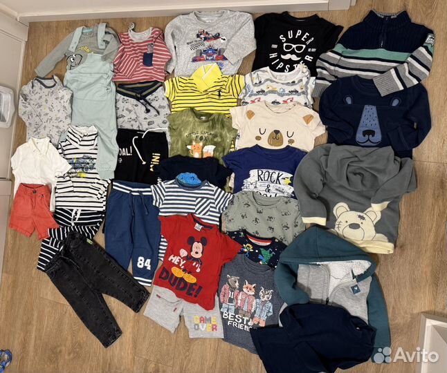 Большой пакет одежды для мальчика р.92