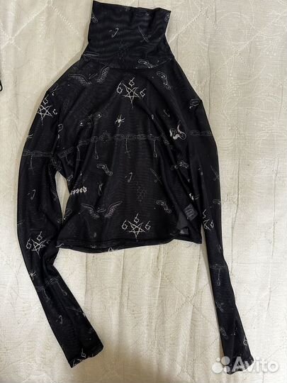 Befree Лонгслив кофта сетка топ прозрачная