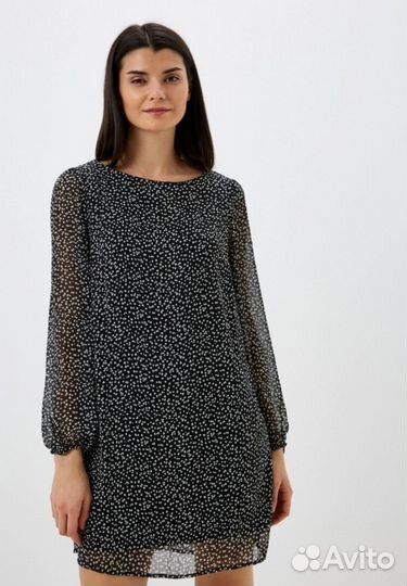 Платье шифоновое с длинным рукавом 52 Zolla