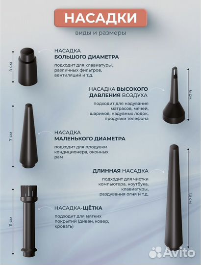 Воздуходувка портативная беспроводная для пк