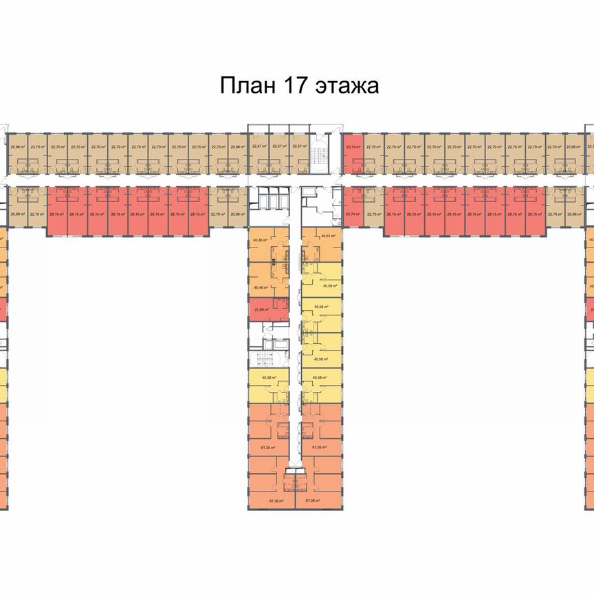 1-к. апартаменты, 40,5 м², 17/24 эт.