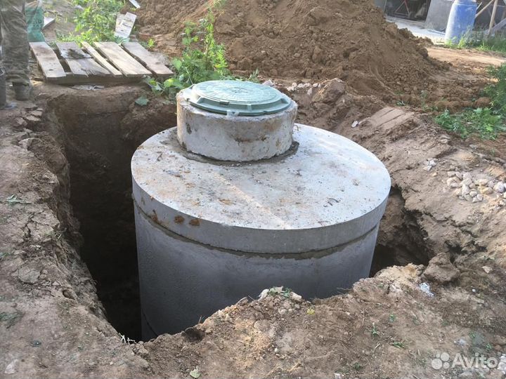 Септик без откачки с переливом