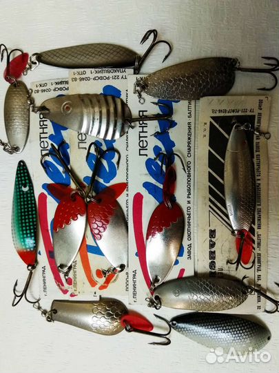 Блёсны Блесна Рыболовные снасти СССР Рыбалка