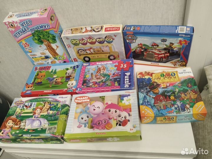 Пазлы пакетом + 2 игры