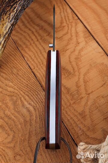 Нож Носорог складной Х12М микарта красная