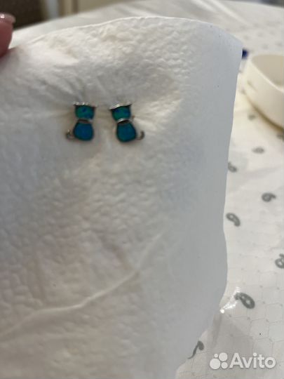 Серебряные серьги детские