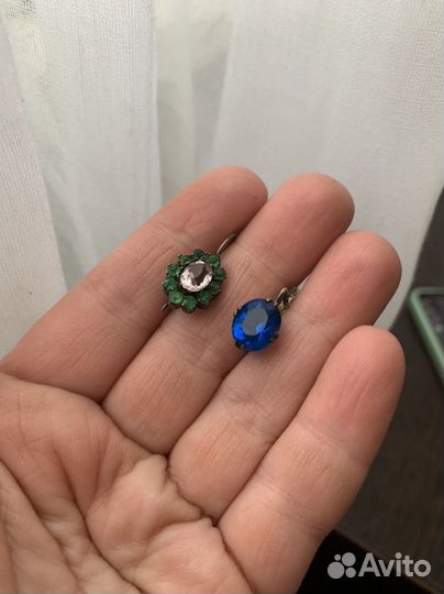 Серьги серебро СССР