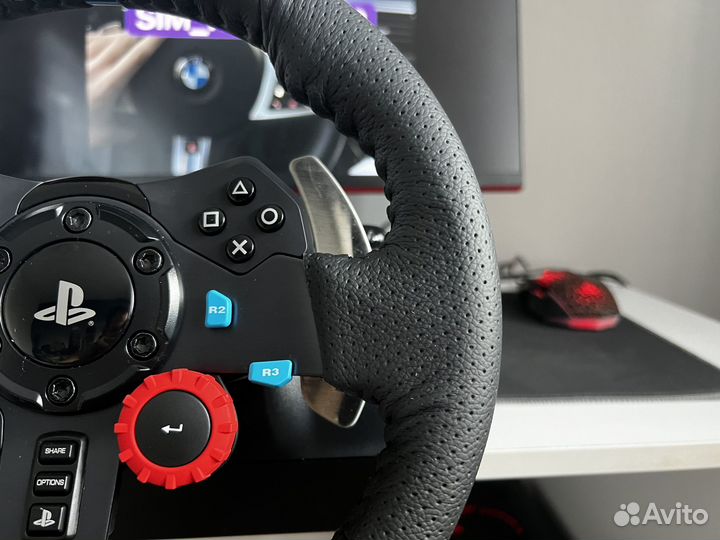 Игровой руль logitech g29+кпп (идеал, новый)