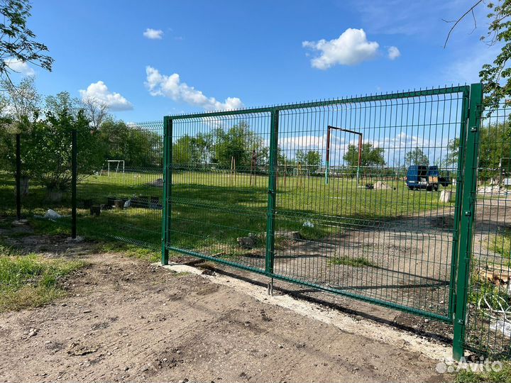 3D забор/ 3D ограждения (Столб 60х40х1.5 1.5м Zn)