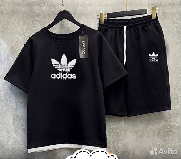 Летний спортивный костюм шорты и футболка adidas