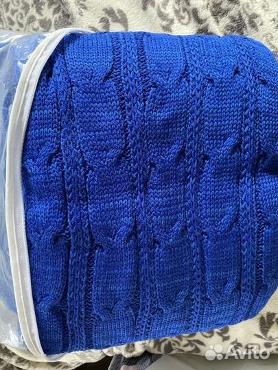 Плед покрывало вязаное, новое