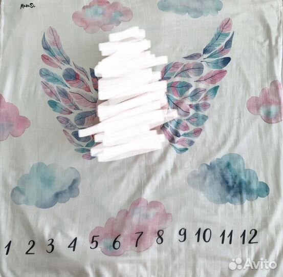 Фотопеленка/фотопелёнка/фотофон/пелёнка из муслина