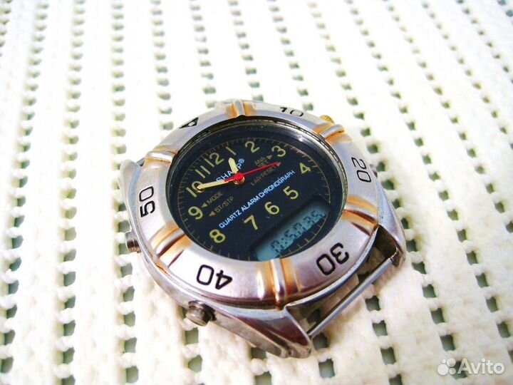 Часы Sharp chrono dual time japan винтаж