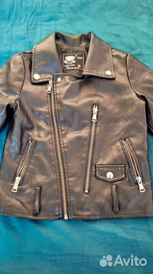 Кожаная куртка детская 110