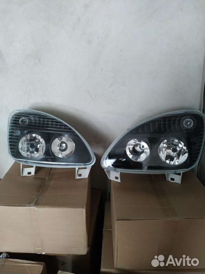 Передние Фары на Газель Лисичка(Стеклянные)
