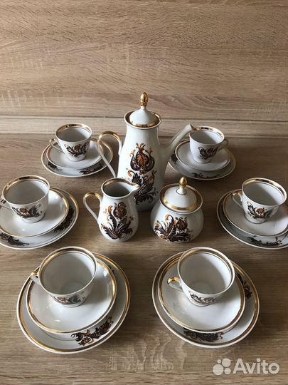 Фарфоровый кофейный сервиз СССР